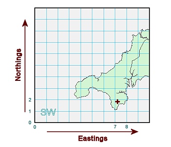 A 6-figure Grid reference plotted