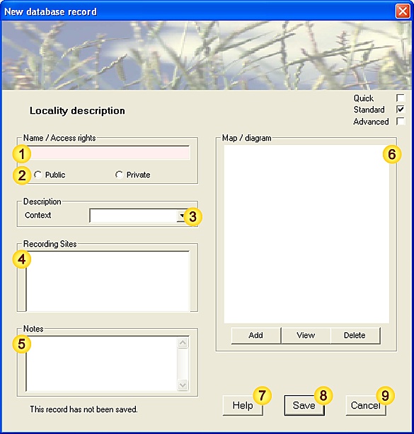 New Locality Form (level=standard)