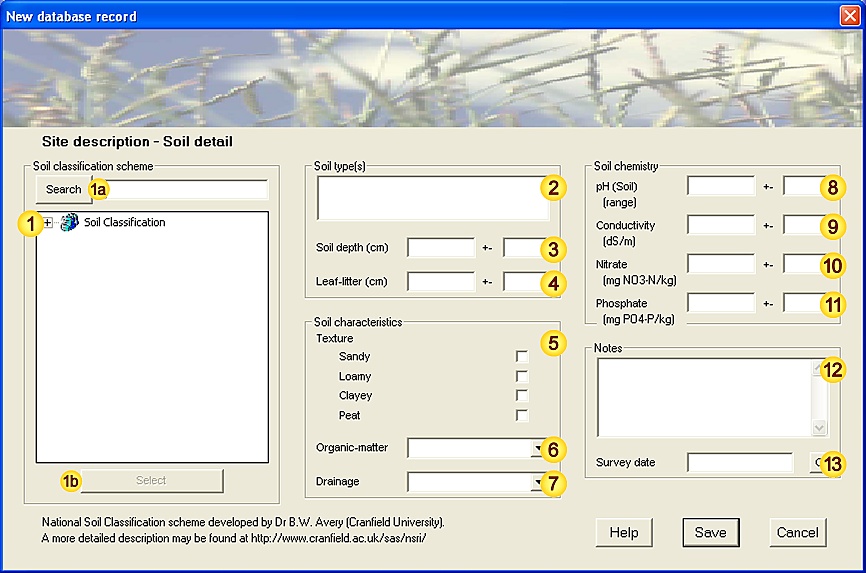 New Site description - Soil Form (level=advanced)