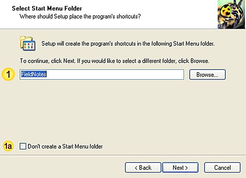 Installer - Start menu options
