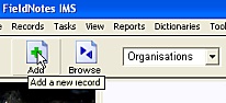 Add Organisation button