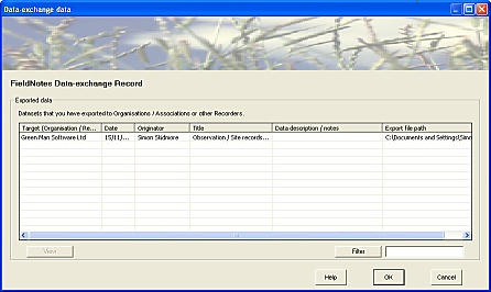 Data-exchange log